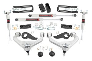 GMC Sierra 3500 HD Suspension Lift Kit - Front + Rear - Rough Country - 3.5 Inch Lift Kit + Upper Control Arms + M1 - '20-'23